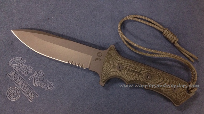 Chris Reeve Green Beret Fixed Blade Knife, CPM S35VN 5.5", Micarta Black - Click Image to Close